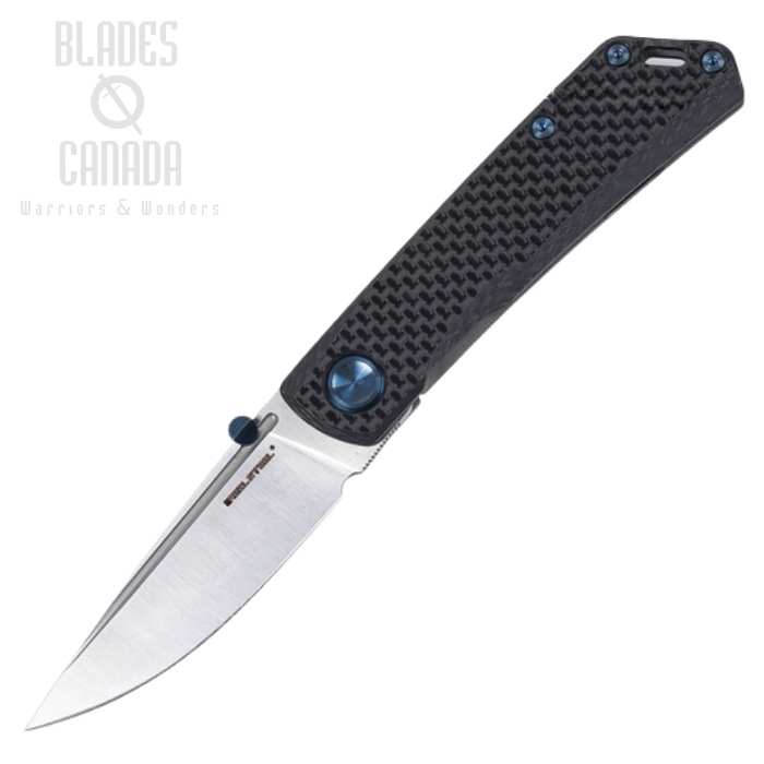 Real Steel Luna Boost Flipper Framelock Knife, N690 Satin, Carbon Fiber/Titanium, 7076 (image for) Real Steel Luna Boost Flipper Framelock Knife, N690 Satin, Carbon Fiber/Titanium, 7076